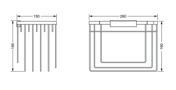 Полка решетка Jorger Turn 634.00.104.095 mink