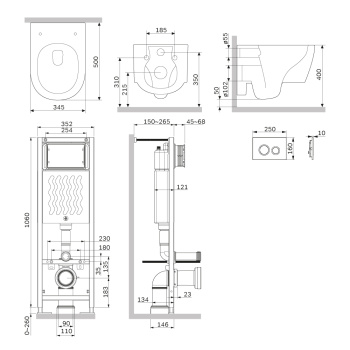 Инсталляция с унитазом AM.PM Jupiter IS110138.DX77C1700