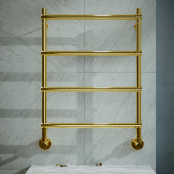 Полотенцесушитель водяной Margaroli Sole 4424704BNGO 72x54 золото