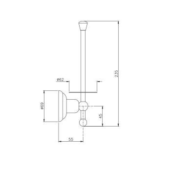 Держатель для запасного рулона бумаги Nicolazzi Onice хром 1497CR09O