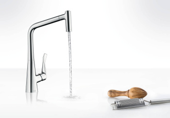 Смеситель для кухонной мойки Hansgrohe Metris 14820800, под сталь