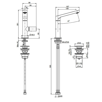 Смеситель для раковины Fima Carlo Frattini Nomos Go F4161/HCR.1 хром