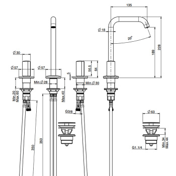 Смеситель для раковины Fima Carlo Frattini So F3191BCR click-clack, хром