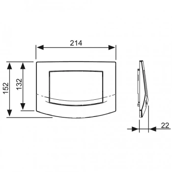 Клавиша смыва Tece Ambia 9240125 хром матовый