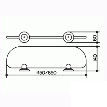 Держатели для стеклянной полочки Keuco Astor 2110010000 хром