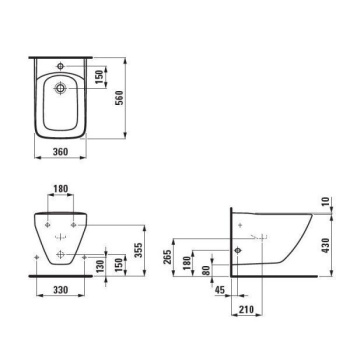 Подвесное биде Laufen Palace 8.3070.1.000.302.1