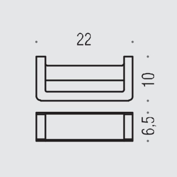 Полотенцедержатель Colombo Over 22см матовая сталь B7031.SS