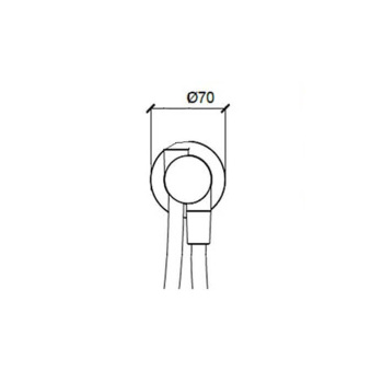 Вывод воды с шлангом Almar Modular, gun metal brushed pvd E192000.GM