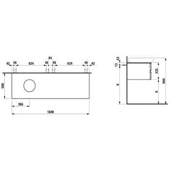 Laufen Alessi One Раковина-чаша 800х420х145мм без перелива, без отв. под смеситель, с крышкой слива, с покр. LLC, цвет: белый