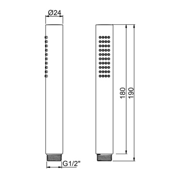 Ручной душ Almar Easybrass латунь, nickel E082091.NB