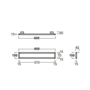 Полотенцедержатель подвесной Simas Agile AGF61 для раковины черный