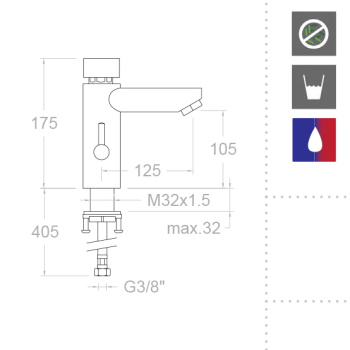 Порционный смеситель Ramonsoler Solestop 7490