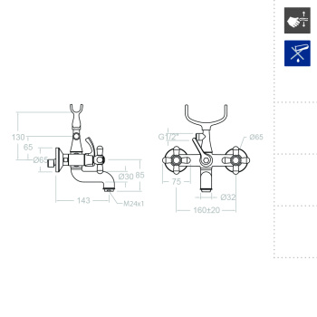 Смеситель для ванны Ramonsoler Gaudi 3105CS