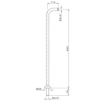 Ножки напольного смесителя для ванны Nicolazzi Complementi бронза 5574BZ