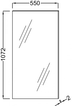 Зеркало 55 см Jacob Delafon Struktura EB1245-NF зеркало