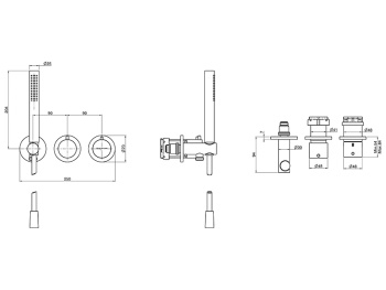 Встроенный термостатический смеситель для душа Fima Carlo Frattini FIMATHERM F3149WX9NS
