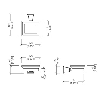 Мыльница подвесная Devon&Devon Time хром TM301CR