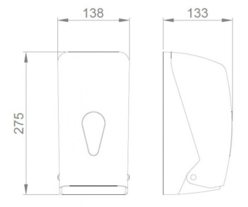 Диспенсер для листовой туалетной бумаги белый Nofer 05118.W
