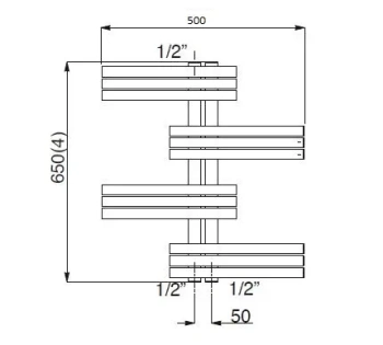 Водяные полотенцесушители Cordivari 3551730130014 - сталь нержавеющая полированная