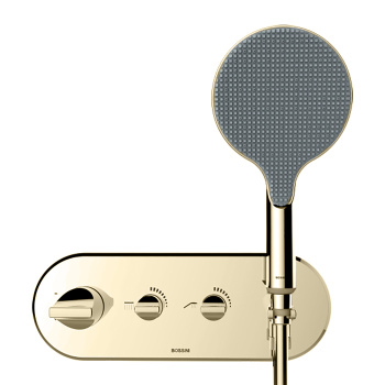 Bossini Apice Смеситель для душа, встраиваемый, термостатический, 2 запорных вентиля, с ручным душем