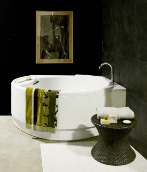 Смеситель на борт ванны Ramonsoler Alexia термостатический с изливом и ручным душем 363302TM