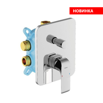 Смеситель настенный с переключателем Ravak Flat FL 065.00 для R-box X070123