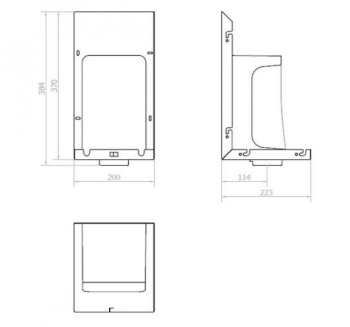 Сушилка для рук Nofer встраиваемая за зеркалом FUSION 900W 12053.H3