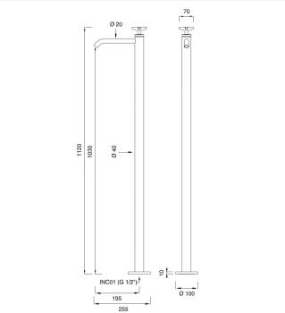 Смеситель для ванны CЕА Design Cross CRX 47 S сталь