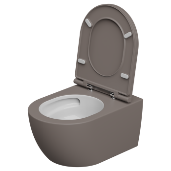 Чаша подвесного унитаза GSG Ceramic Design Like White/Tortora Matt LKWCSOECBI000/029