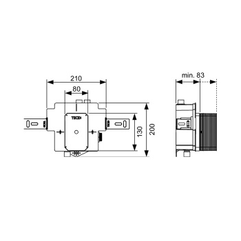 TECEbox U2 Клапан смыва писсура  в комбинации с панелями TECEfilo (не поставляется в РФ)