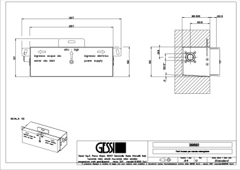 Скрытая часть каскадного излива Gessi 39892.238 Mirror Steel