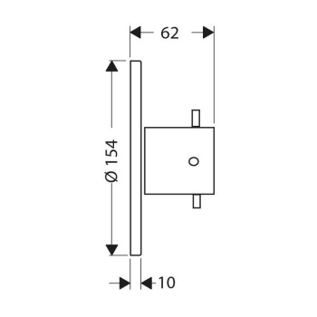 Axor Starck, Запорный вентиль, цвет: хром 10970000