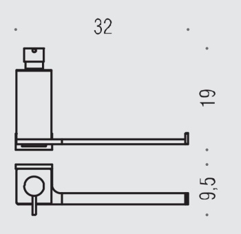 Дозатор для жидкого мыла с полотенцедержателем Colombo Look подвесной, хром/матовое стекло B1674.CR-VAN