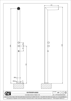 Душевая стойка Gessi Outdoor 63203.299 Matte Black