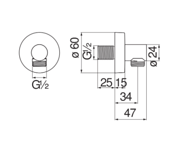 Шланговое подсоединение Nobili AD150/12FLP черное