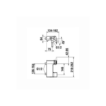 Laufen Sense смеситель для ванны-душа настенного монтажа, с ручным душем sense, шланг ПВХ 1500 мм, цвет хром