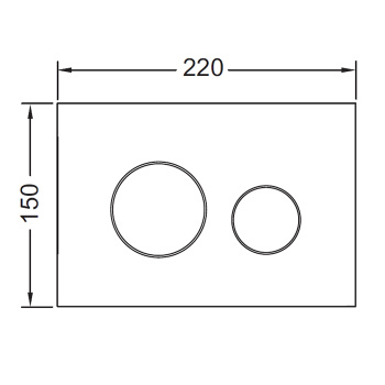 TECEloopПластиковая панель смыва унитаза для системы двойного смыва, цвет  Графит металлик