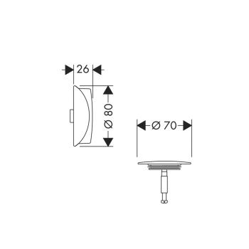 Hansgrohe 58 185 670 Flexaplus S Внешняя монтажная часть для 58140180 и 58141180