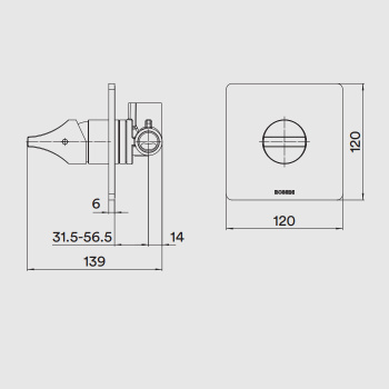Bossini Apice Смеситель для душа, встраиваемый, цвет: хром Z00504.030