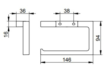 Держатель туалетной бумаги Keuco Edition 11 11162350000 титан чёрный шлифованный