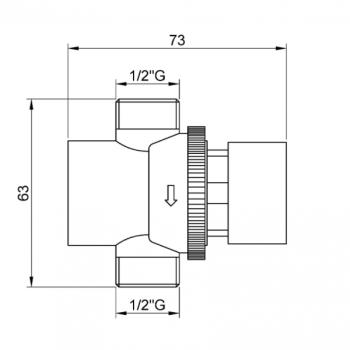 Кран Nofer-кнопка Griferia для установки в панель из листового металла 07465.N