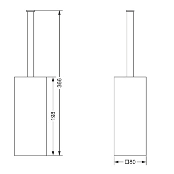 Ершик туалетный Jorger Turn 626.00.001.000 chrome
