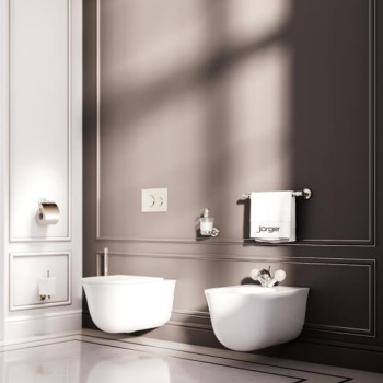 Смеситель для биде Jorger Belledor 631.10.100.035-41 серебристый никель/жемчужный