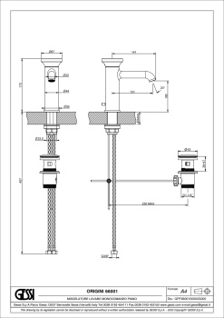 Смеситель для раковины Gessi Origini 66001.707 черный