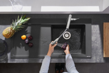 Hansgrohe 73 802 000 Metris Select M71 15-H240 Смеситель для кухни 238 мм, выдвижной излив, sBox, MagFit, 7